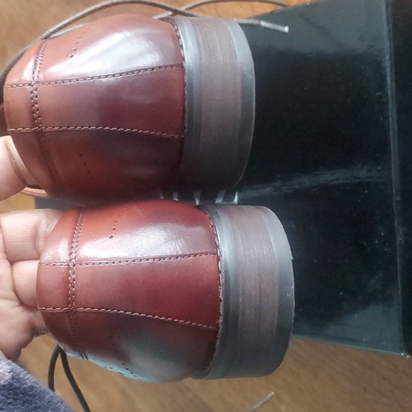 EUC Men's Lace up Wingtip Dress Shoes -Cognac Brown Size 7 - Picture 5 of 9